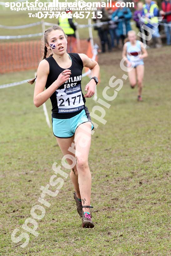 Womens under-17s, 2020 British Athletics Inter Counties Cross Country Champs., Prestwold Hall, Loughborough. Photo: David T. Hewitson/Sports for All Pics